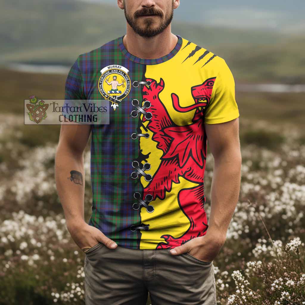 Murray Tartan Family Crest T-shirt Lion Rampant Honor - Tartan Vibes Clothing