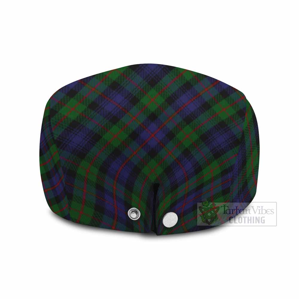 Murray Tartan Flat Cap, Jeff Cap Cross Style with Family Crest - Tartan Vibes Clothing