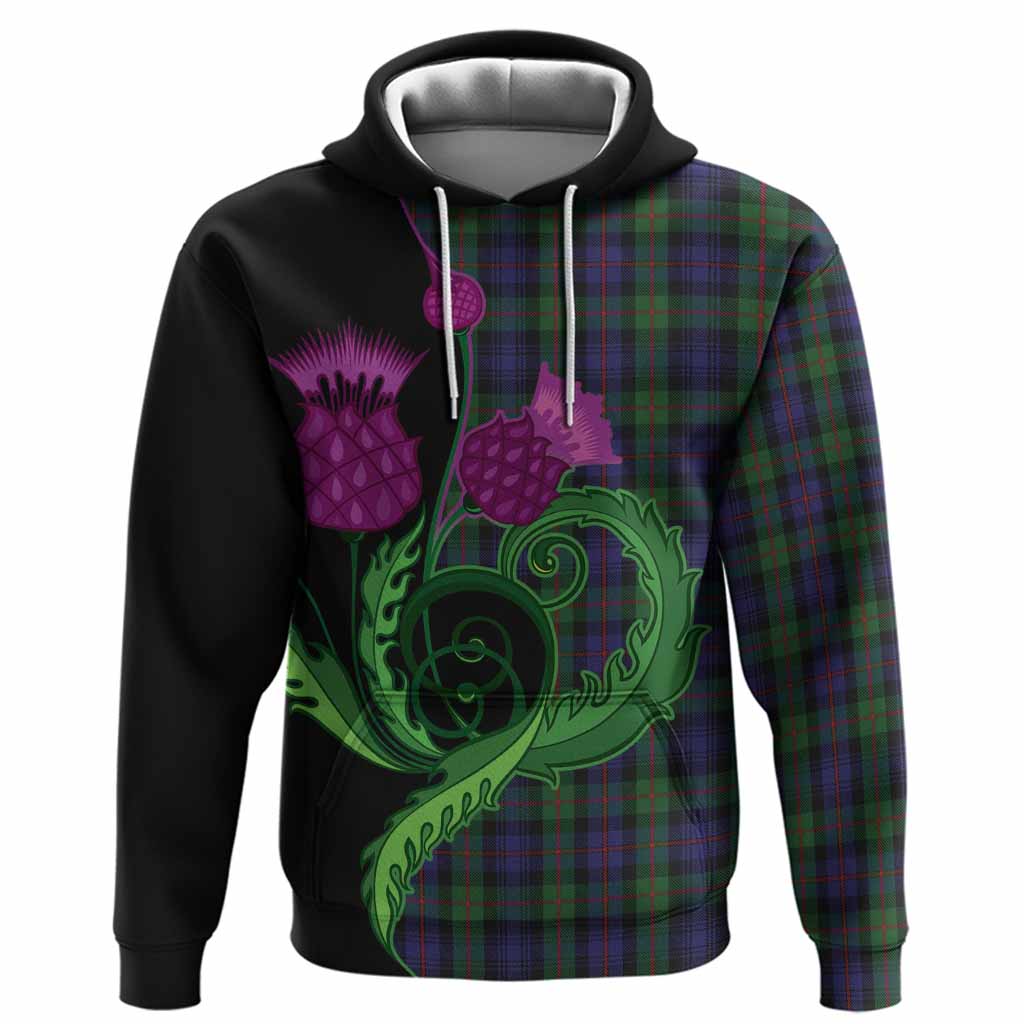 Murray Tartan Hoodie Traditional Scottish Thistle