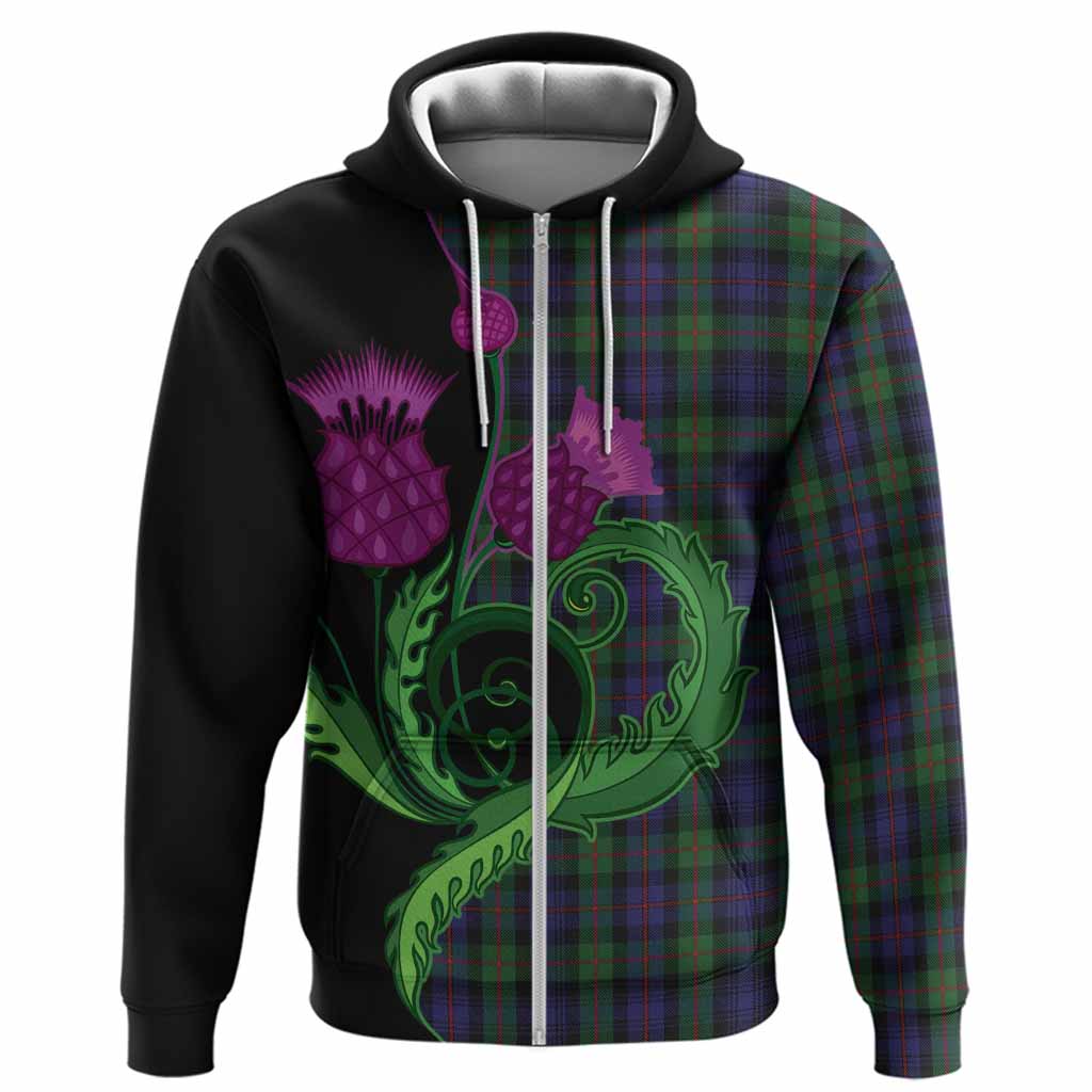 Murray Tartan Hoodie Traditional Scottish Thistle