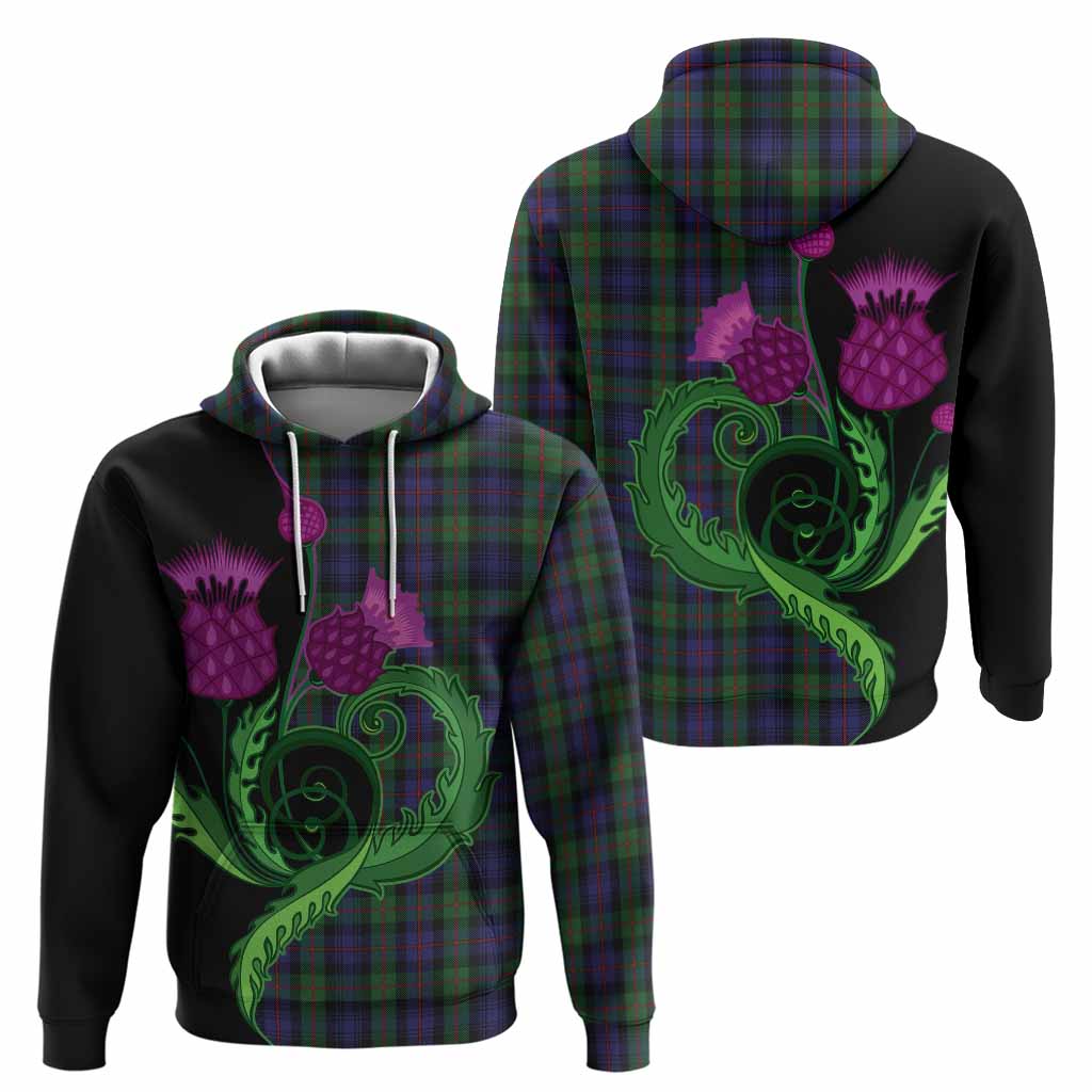 Murray Tartan Hoodie Traditional Scottish Thistle