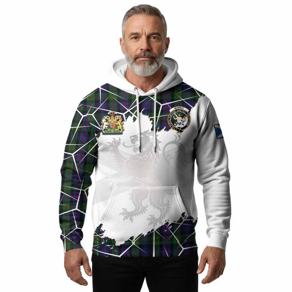 Murray Tartan Hoodie with Family Crest and Lion Rampant Grunge Style