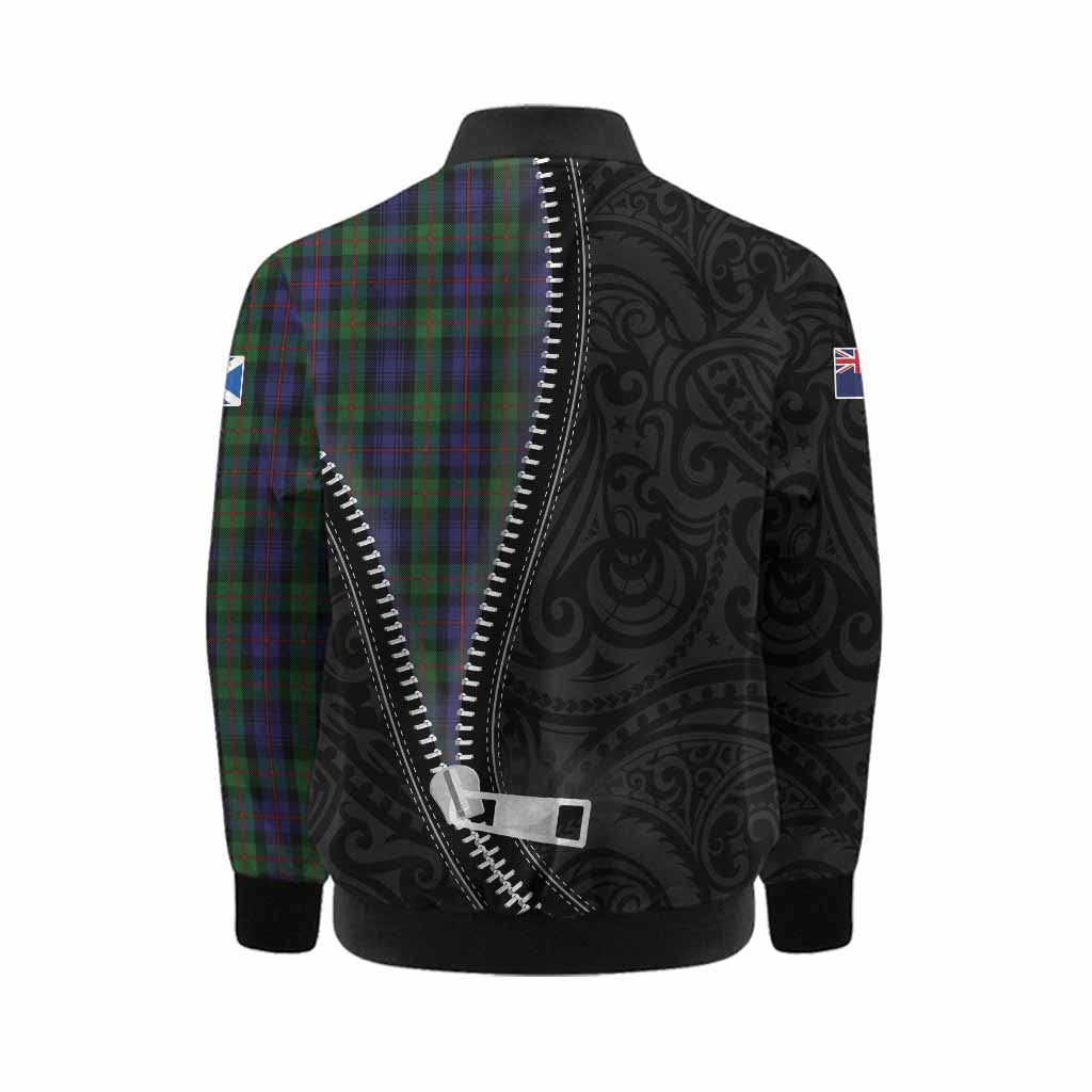 Murray Tartan Kid Bomber Jacket New Zealand Pattern Unique Zipper Stylized