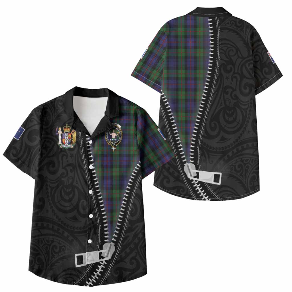Murray Tartan Kid Hawaiian Shirt New Zealand Pattern Unique Zipper Stylized