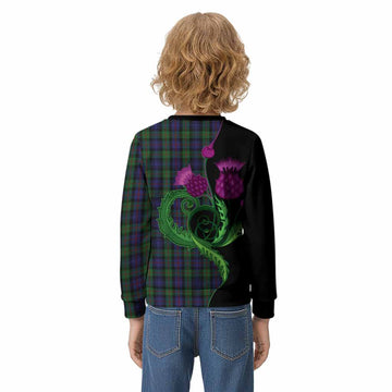 Murray Tartan Kid Knitted Sweatshirt Traditional Scottish Thistle