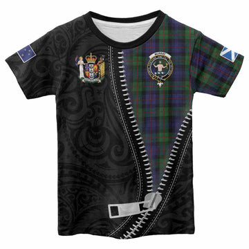 Murray Tartan Kid T-shirt New Zealand Pattern Unique Zipper Stylized