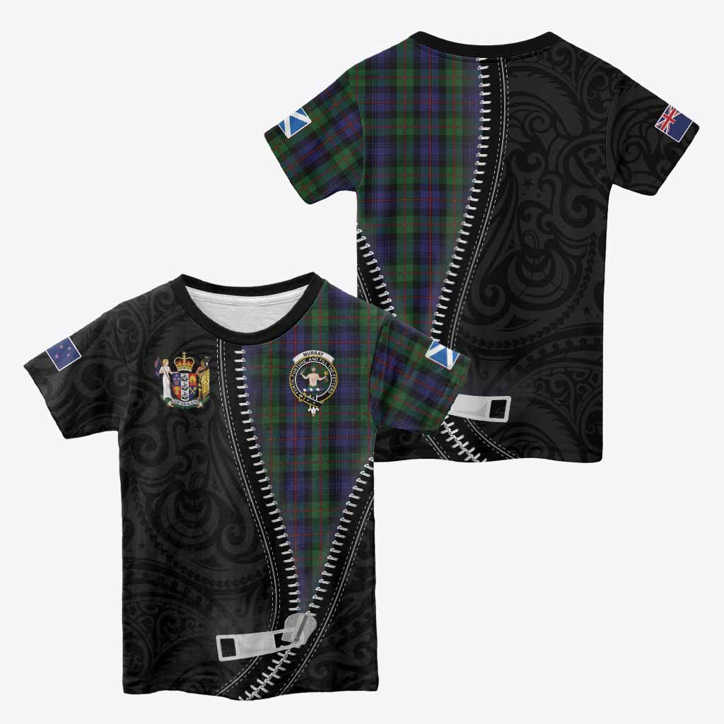 Murray Tartan Kid T-shirt New Zealand Pattern Unique Zipper Stylized