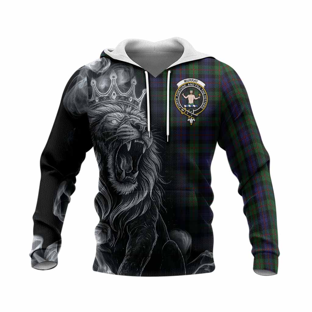 Murray Tartan Knitted Hoodie Roaring Lion Heritage