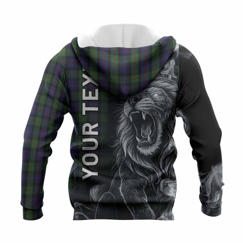 Murray Tartan Knitted Hoodie Roaring Lion Heritage