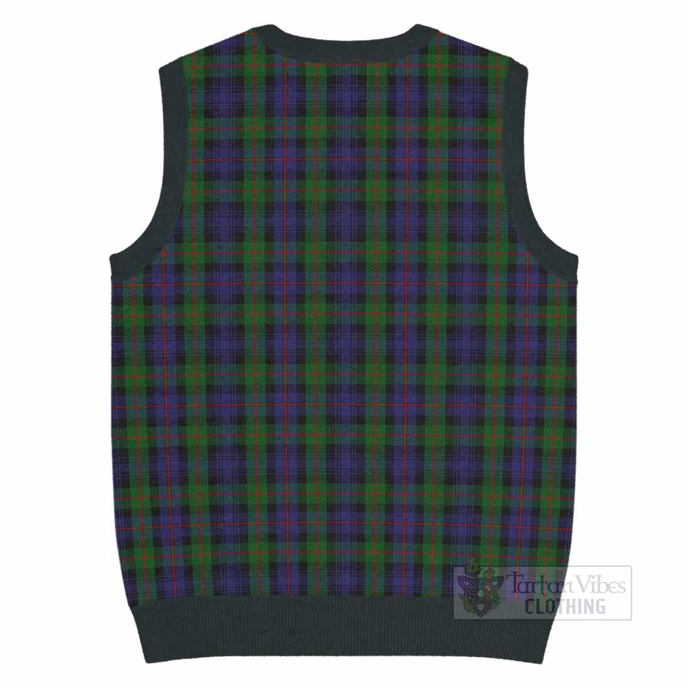Murray Tartan Knitted V-Neck Vest with Family Crest - Tartan Vibes Clothing