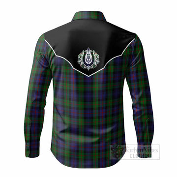 Murray Tartan Long Sleeve Button Shirts Horseshoe Ornament - Tartan Vibes Clothing