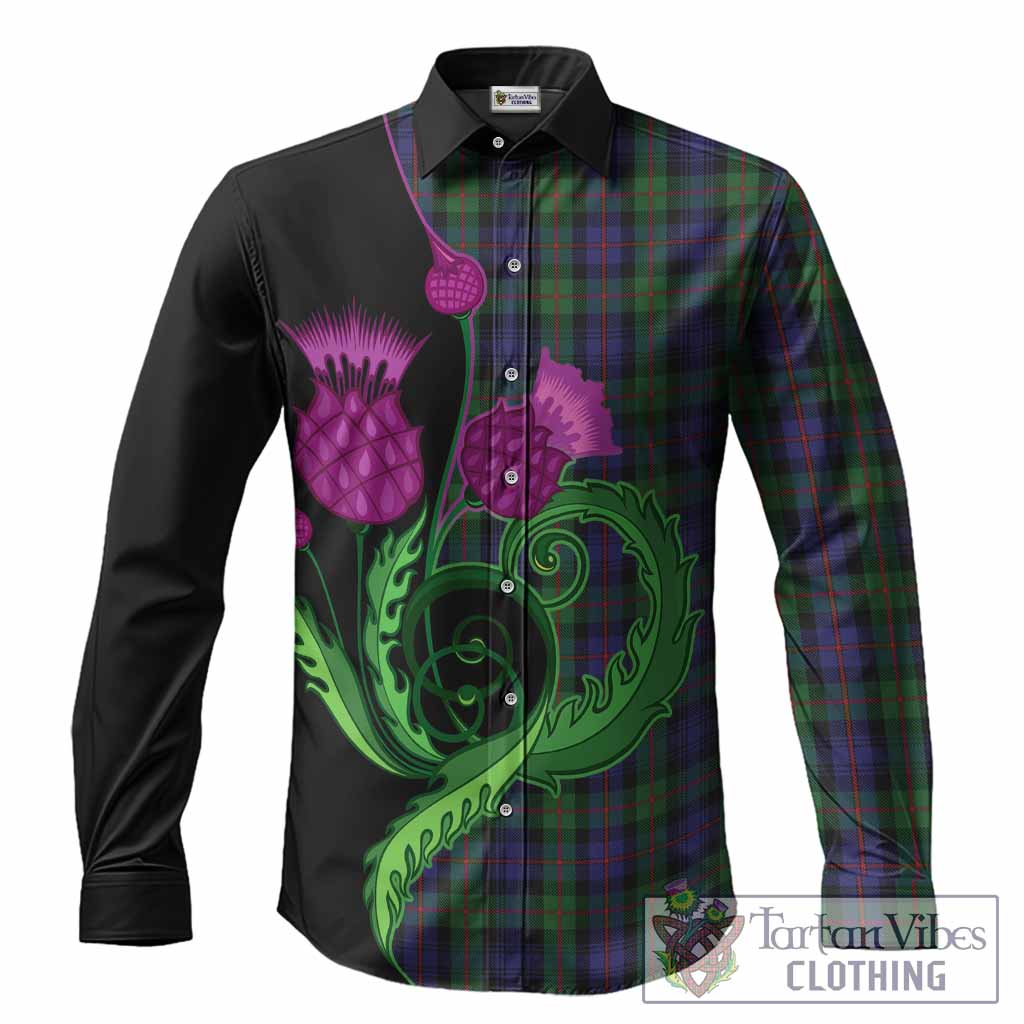 Murray Tartan Long Sleeve Button Shirts Traditional Scottish Thistle