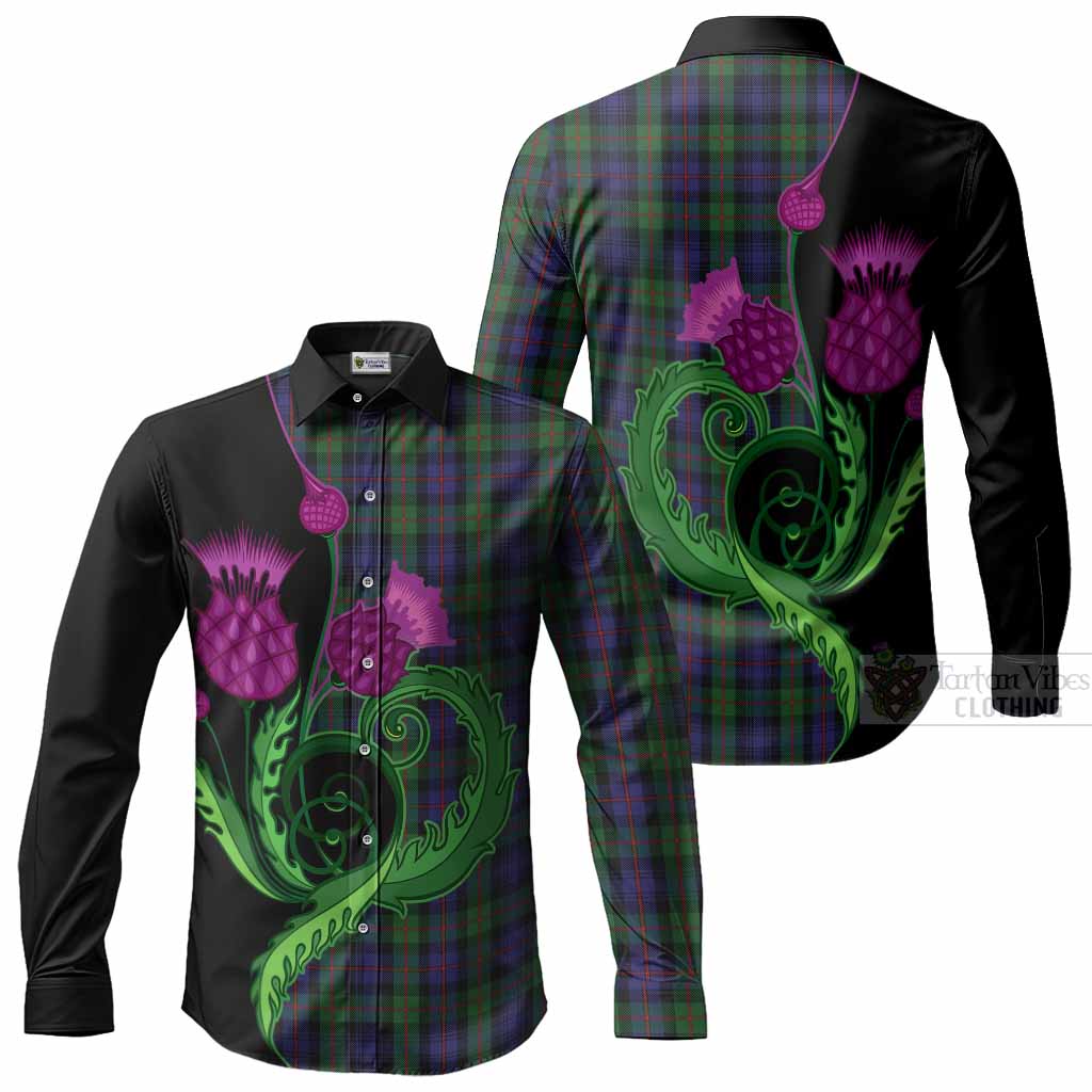 Murray Tartan Long Sleeve Button Shirts Traditional Scottish Thistle