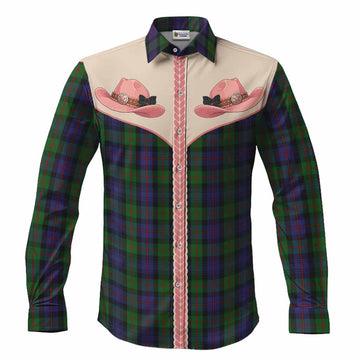 Murray Tartan Long Sleeve Button Shirts Wee Coo Cowgirl Cute Style Men's Shirt S - Tartan Vibes Clothing
