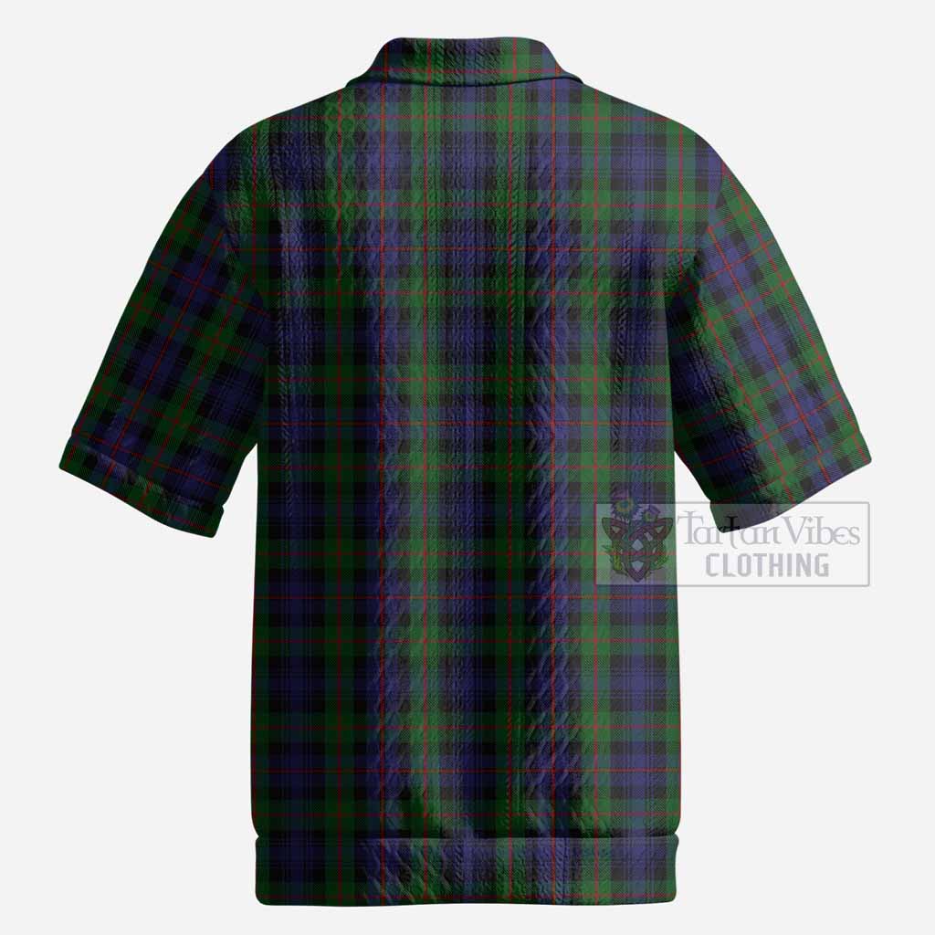 Murray Tartan Men’s Polo Sweater Top with Family Crest