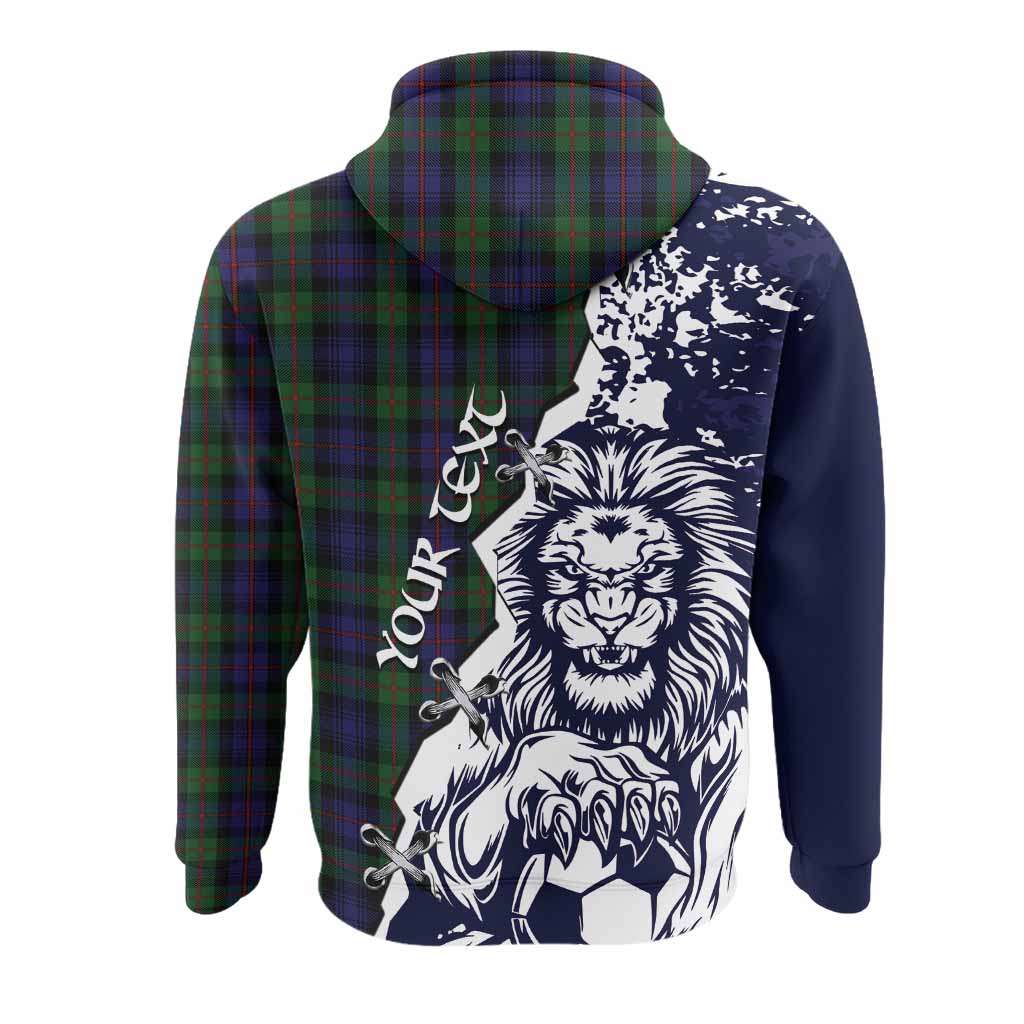 Murray Tartan Scottish Hoodie Angry Lion With Soccer Ball Style