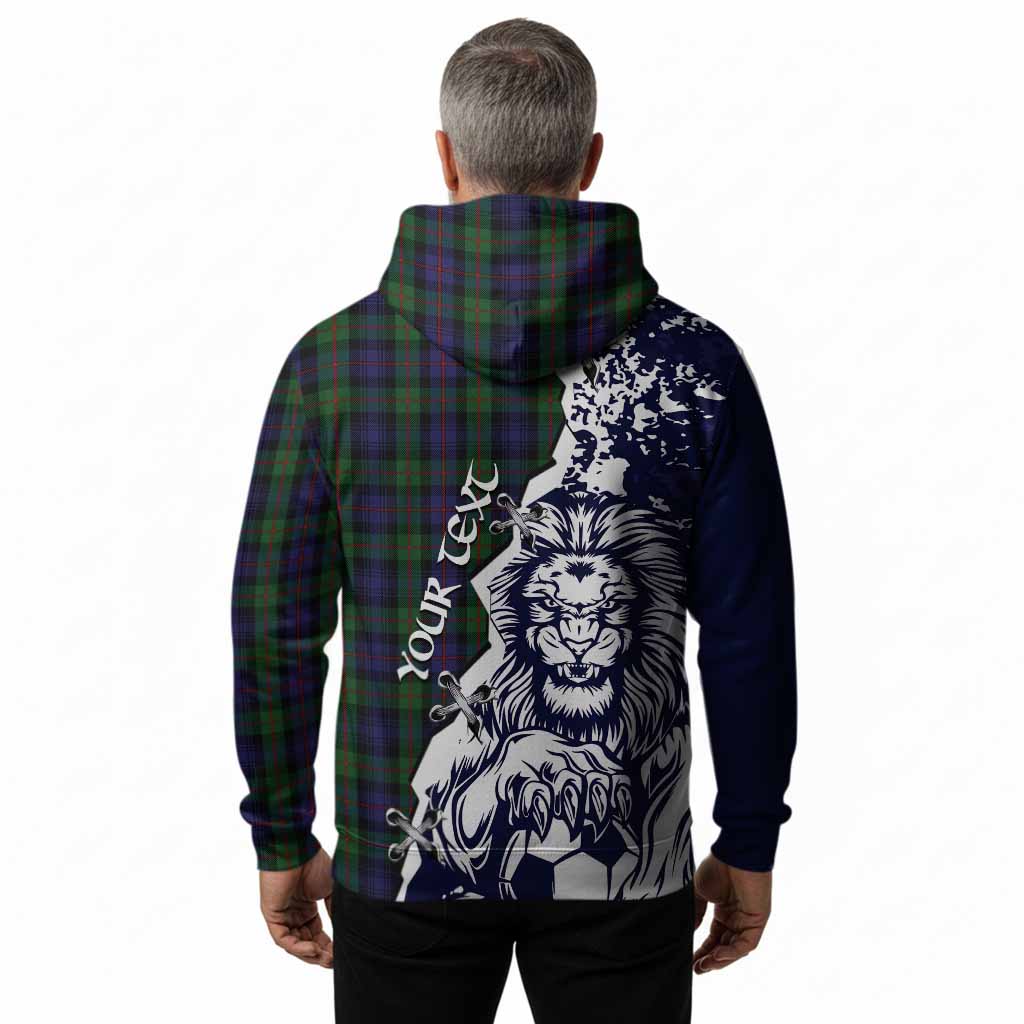 Murray Tartan Scottish Hoodie Angry Lion With Soccer Ball Style