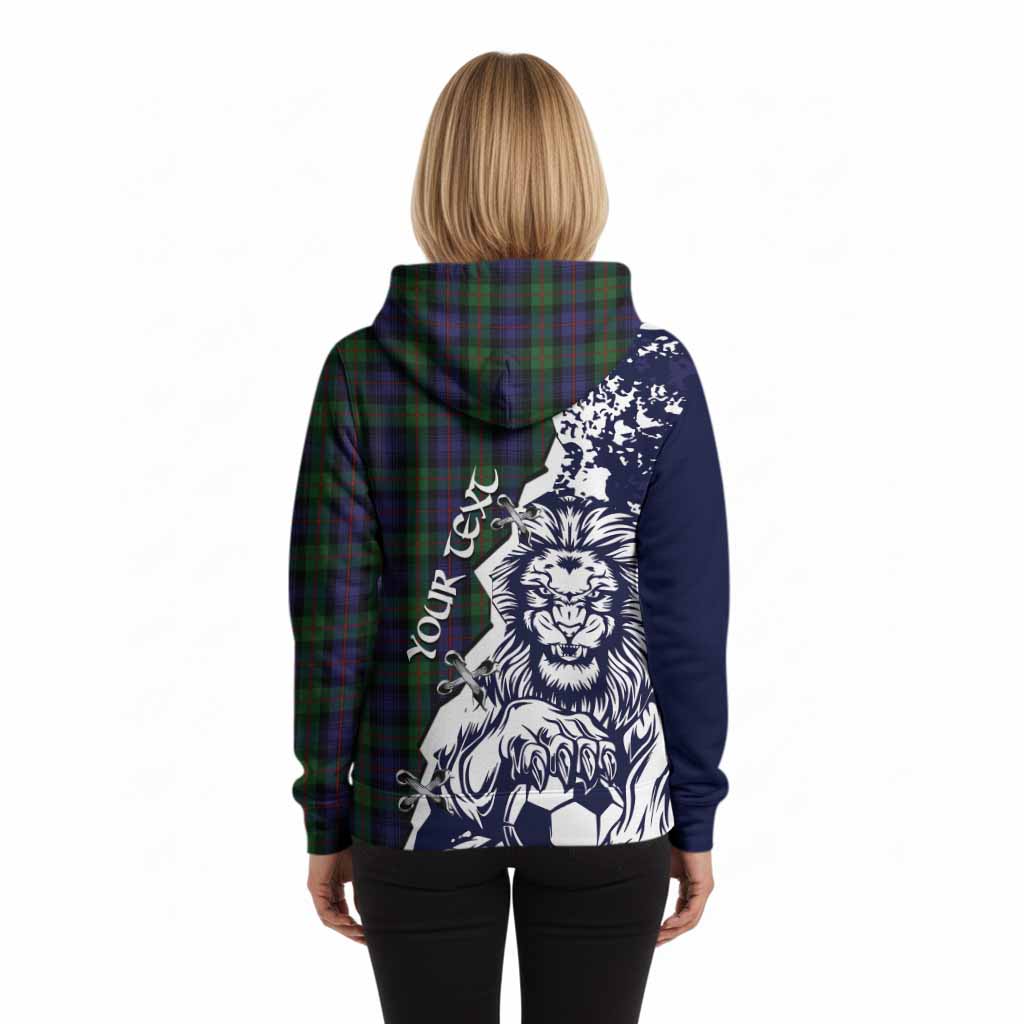 Murray Tartan Scottish Hoodie Angry Lion With Soccer Ball Style