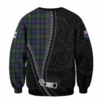 Murray Tartan Sweatshirt New Zealand Pattern Unique Zipper Stylized