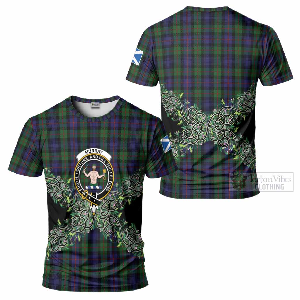 Murray Tartan T-Shirt Thistle Scottish Spirit