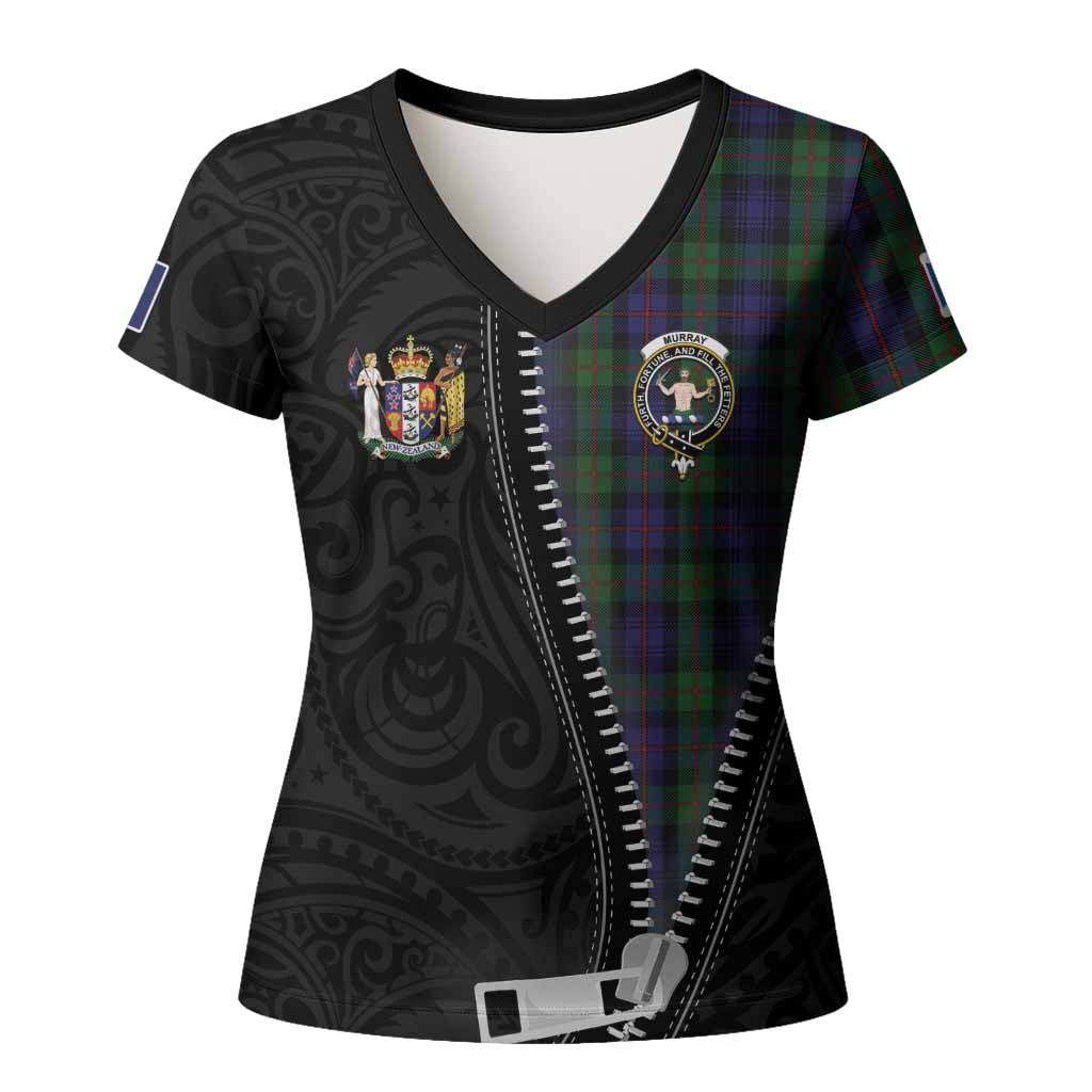 Murray Tartan Women T shirt New Zealand Pattern Unique Zipper Stylized
