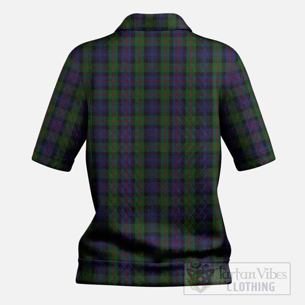 Murray Tartan Women’s Polo Sweater Top with Family Crest