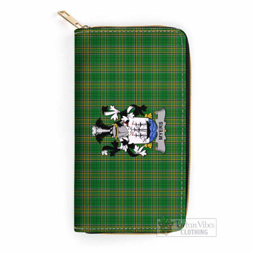 Myers Irish Clan Tartan Women's Leather Wallet with Coat of Arms