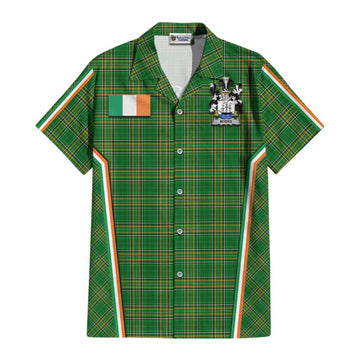 Myers Irish Clan Coat of Arm Tartan Cotton Hawaiian Shirt Flag Style