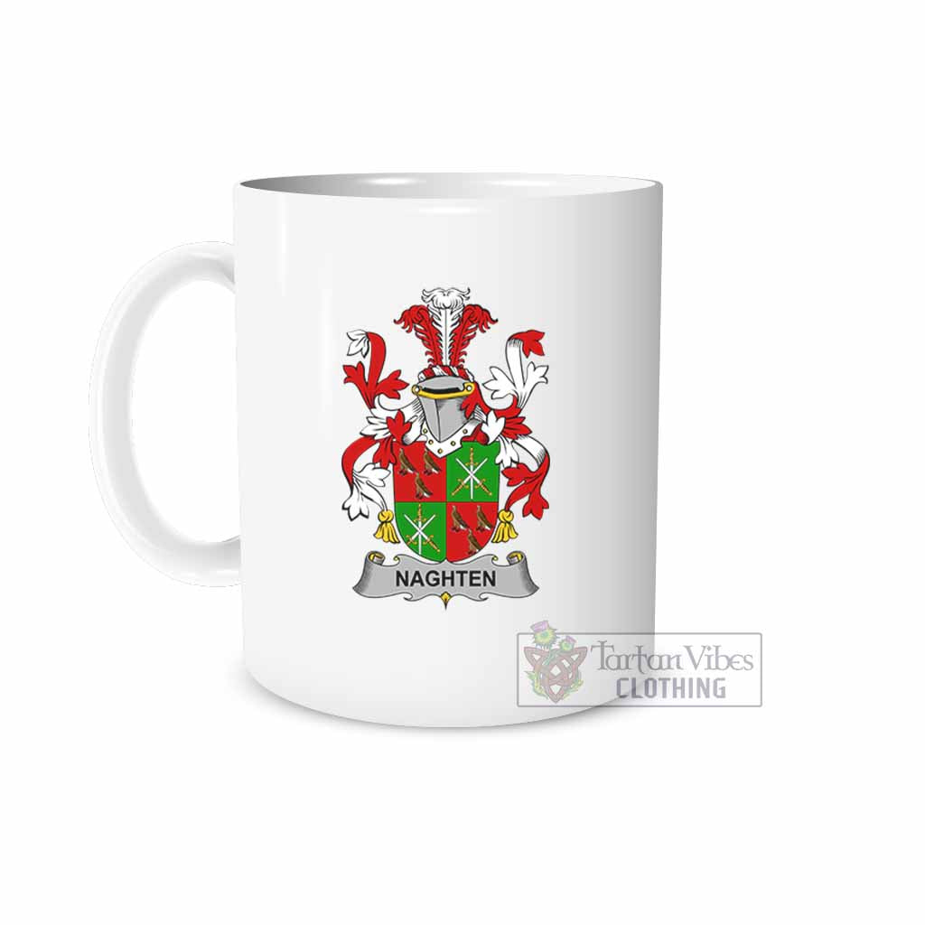 Naghten Irish Clan Coat of Arms Ceramic Mug White - 2D-tartanvibesclothing
