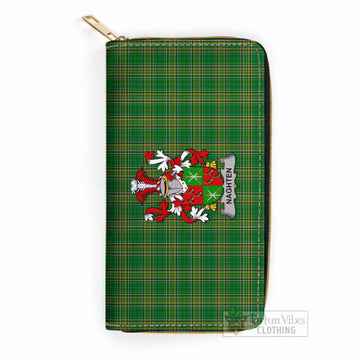 Naghten Irish Clan Tartan Women's Leather Wallet with Coat of Arms