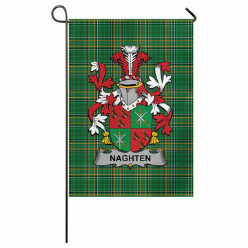 Naghten Irish Clan Tartan Garden Flag with Coat of Arms