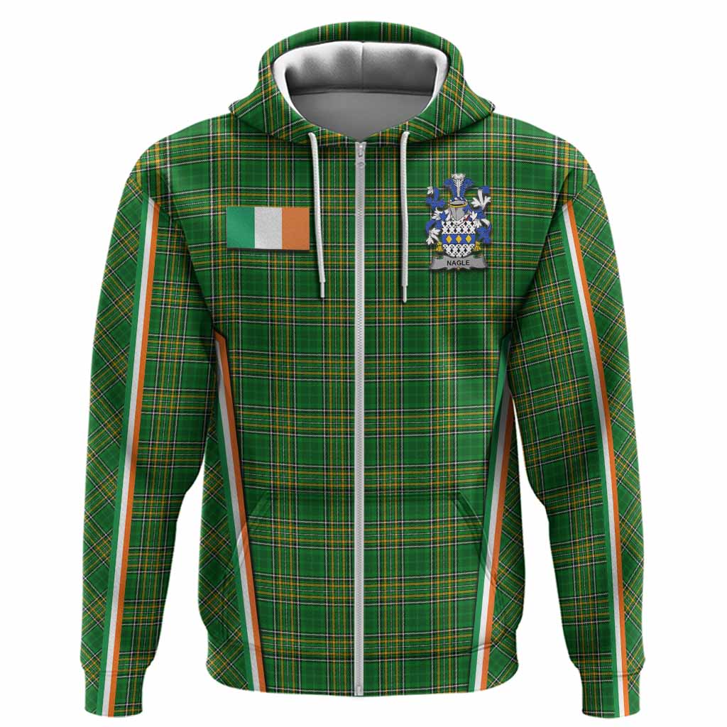 Nagle Irish Clan Coat of Arm Tartan Hoodie Flag Style