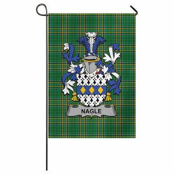 Nagle Irish Clan Tartan Garden Flag with Coat of Arms