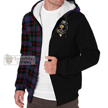 Nairn Tartan Sherpa Hoodie with Family Crest and Half Of Me Style Unisex S - Tartan Vibes Clothing