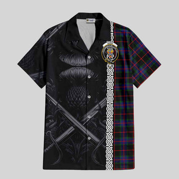 Nairn Tartan Hawaiian Shirt with Family Crest Cross Sword Thistle Celtic Vibes Kid - Tartan Vibes Clothing