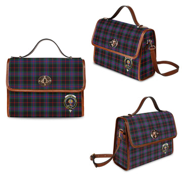 nairn-tartan-leather-strap-waterproof-canvas-bag-with-family-crest