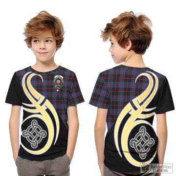 Nairn Tartan Kid T-Shirt with Family Crest and Celtic Symbol Style Youth XL Size14 - Tartan Vibes Clothing