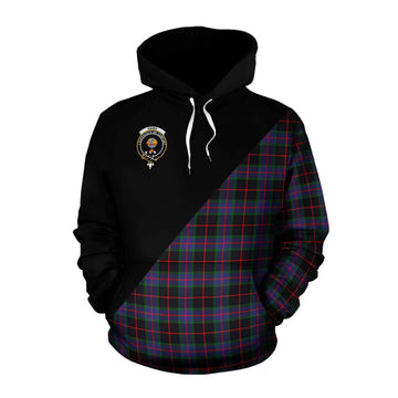 Nairn Tartan Cotton Hoodie with Family Crest and Military Logo Style Pullover Hoodie XS - Tartan Vibes Clothing
