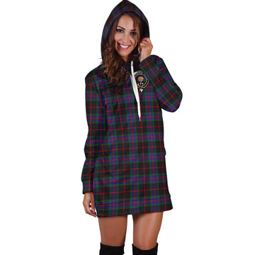 Nairn Tartan Hoodie Dress with Family Crest - Tartan Vibes Clothing