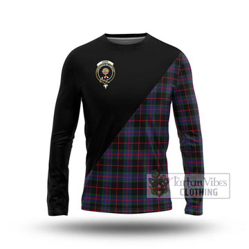Nairn Tartan Long Sleeve T-Shirt with Family Crest and Military Logo Style Unisex - Tartan Vibes Clothing