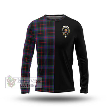 Nairn Tartan Long Sleeve T-Shirt with Family Crest and Half Of Me Style Unisex - Tartan Vibes Clothing