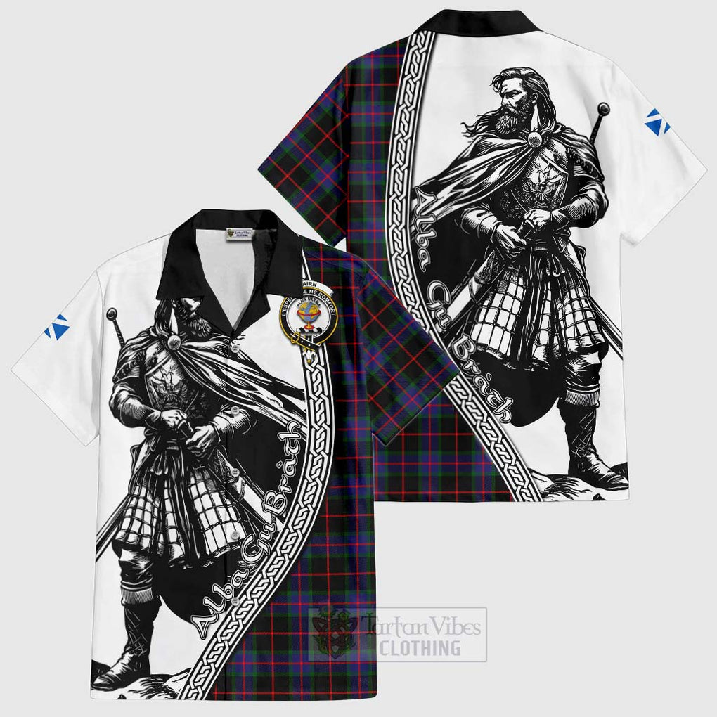 Nairn Tartan Clan Crest Hawaiian Shirt with Highlander Warrior Celtic Style Kid - Tartan Vibes Clothing