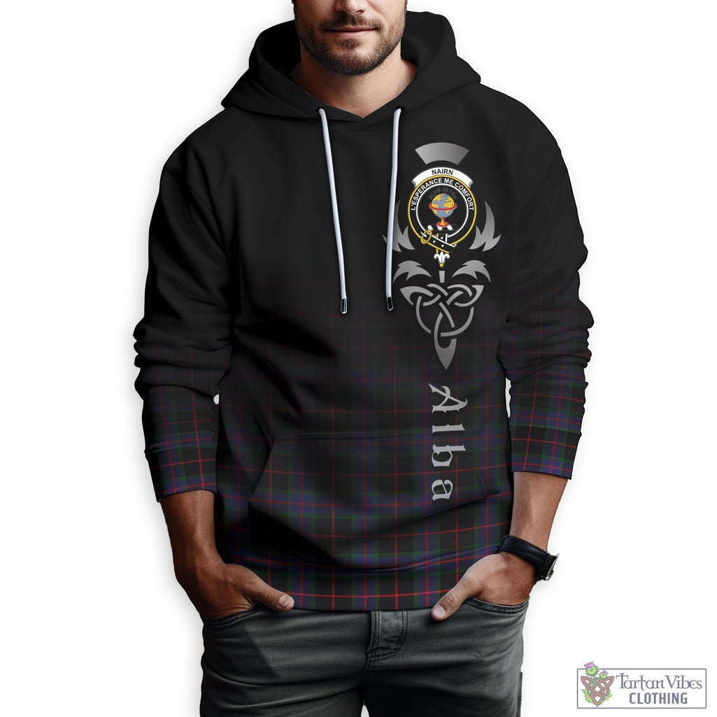 Nairn Tartan Hoodie Featuring Alba Gu Brath Family Crest Celtic Inspired Zip Hoodie - Tartan Vibes Clothing