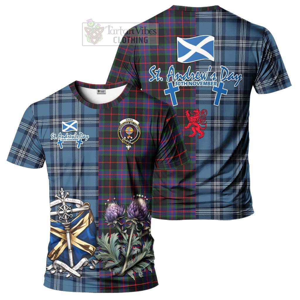 Nairn Tartan T-Shirt Happy St. Andrew's Day Half Tartan Style Kid's Shirt - Tartan Vibes Clothing