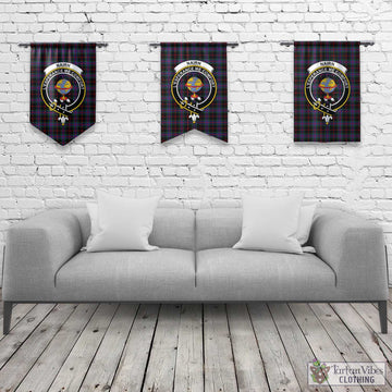 Nairn Tartan Gonfalon, Tartan Banner with Family Crest Rectangle - Tartan Vibes Clothing