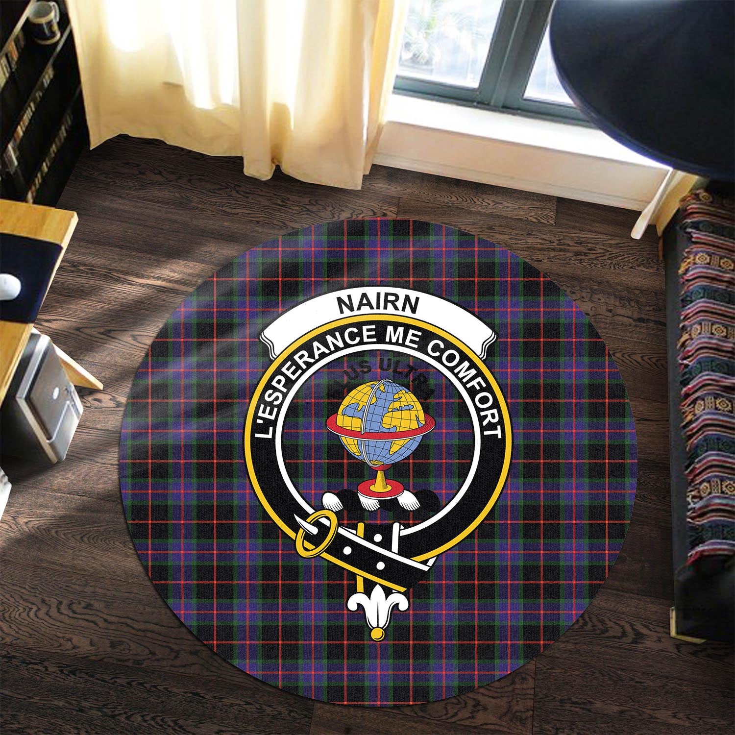 Nairn Tartan Crest 2D T-shirt - Alba Skull Style