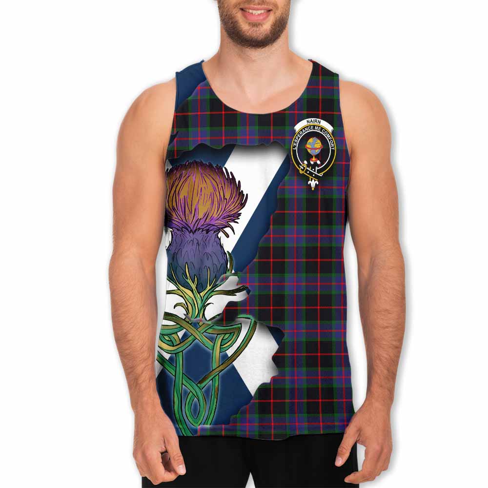 Nairn Tartan Family Crest Men's Tank Top Scottish Thistle Celtic Inspired Men - Tartan Vibes Clothing
