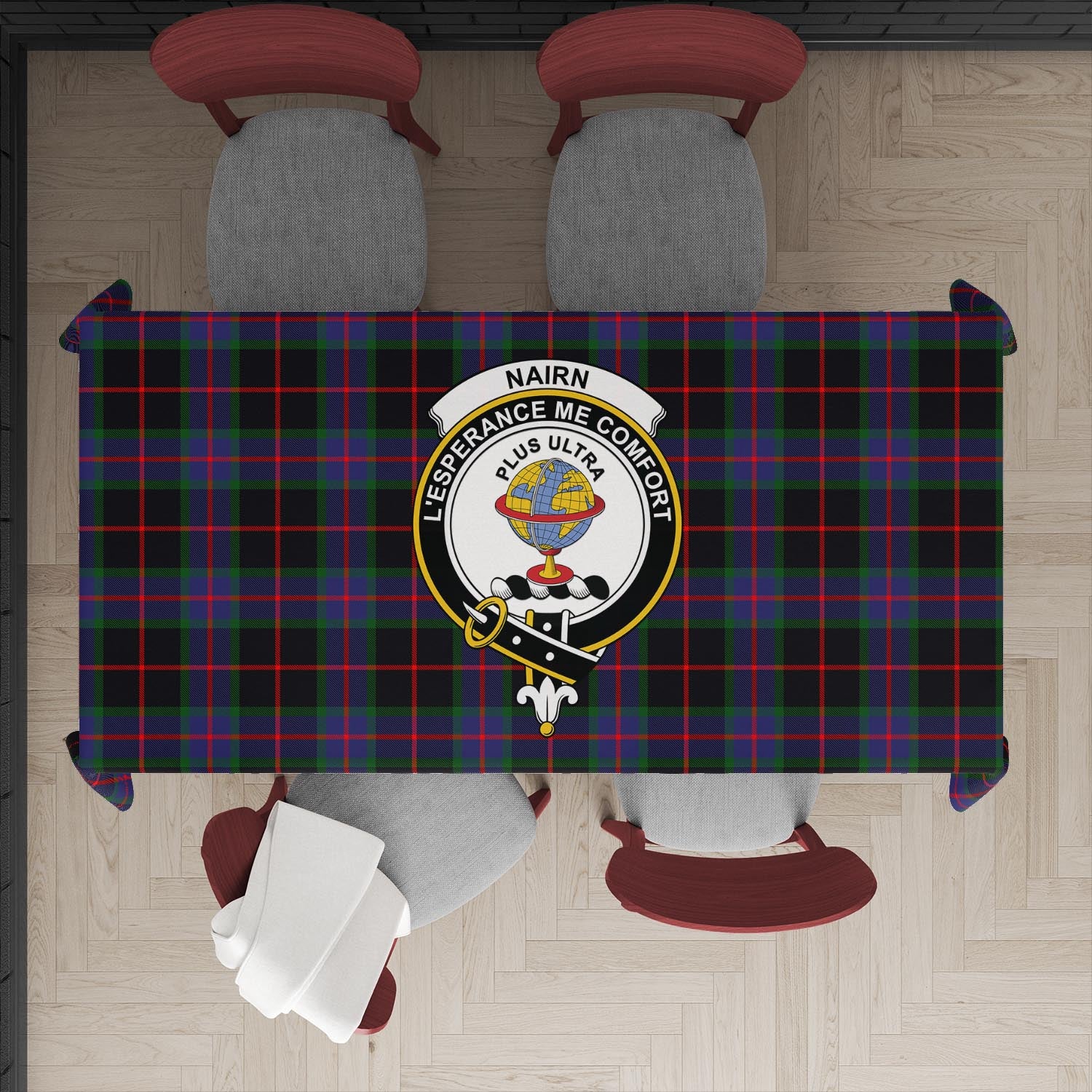Nairn Tartan Tablecloth with Family Crest XL 57.1"x70.9"(145x180cm) - Tartan Vibes Clothing