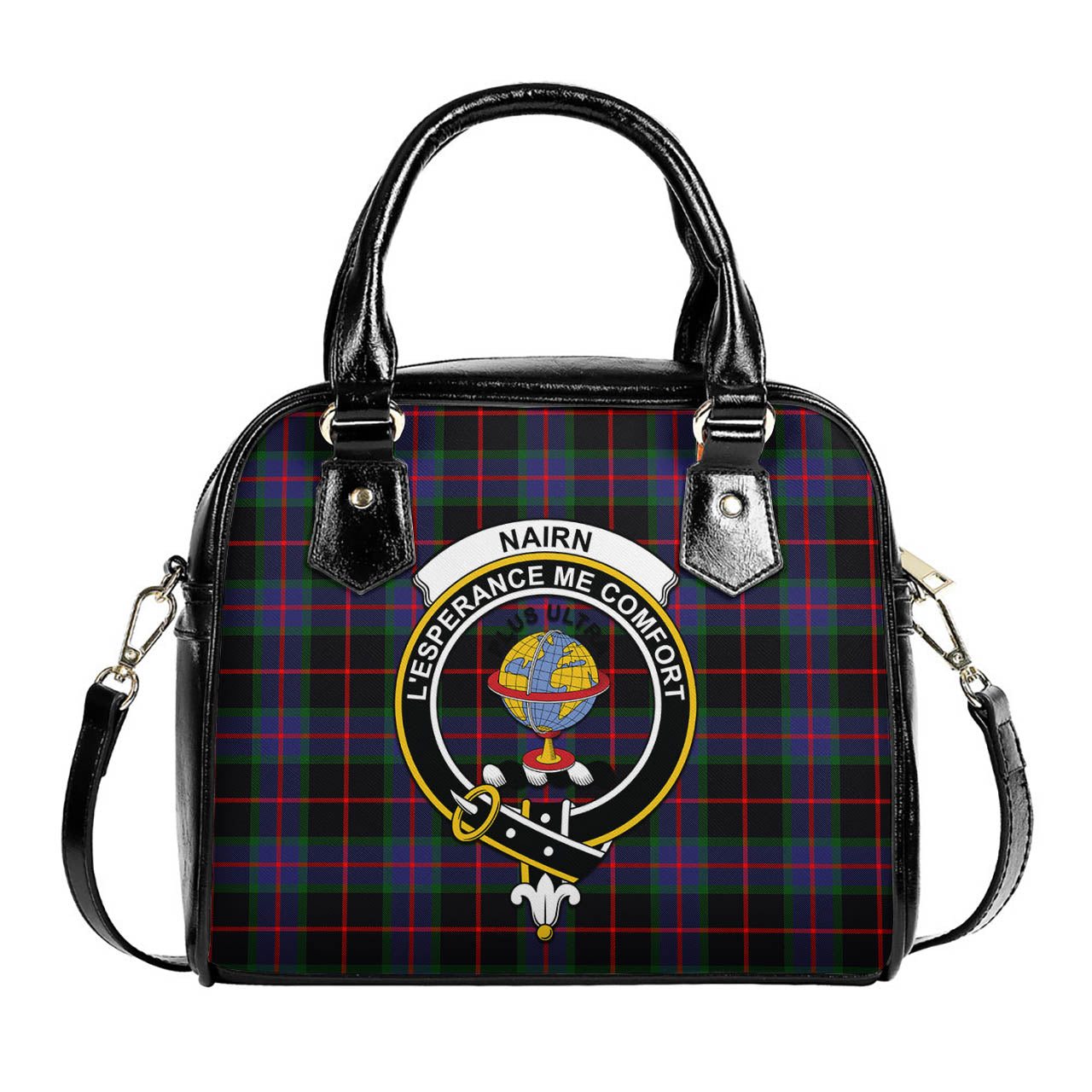 Nairn Tartan Shoulder Handbags with Family Crest One Size 9*21*24 cm (3.54*8.27*9.45 inches) - Tartan Vibes Clothing