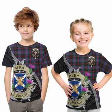 Nairn Tartan Family Crest Kid T-Shirt Lion Rampant Royal Thistle Shield Celtic Inspired Youth XL Size14 - Tartan Vibes Clothing